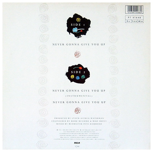 RICK ASTLEY - NEVER GONNA GIVE YOU UP | 12" MAXI SINGLE USADO