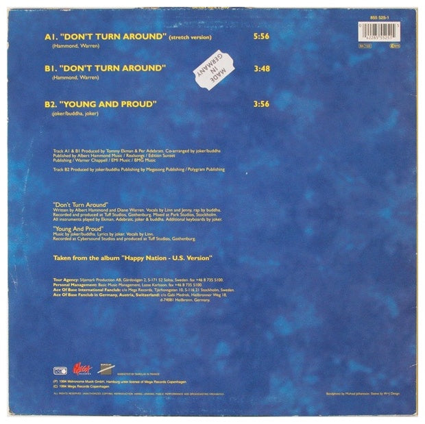 ACE OF BASE - DON'T TURN AROUND | 12" MAXI SINGLE USADO