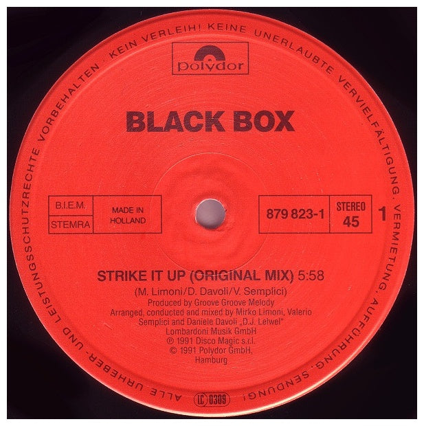 BLACK BOX - STRIKE IT UP | 12" MAXI SINGLE VINILO USADO