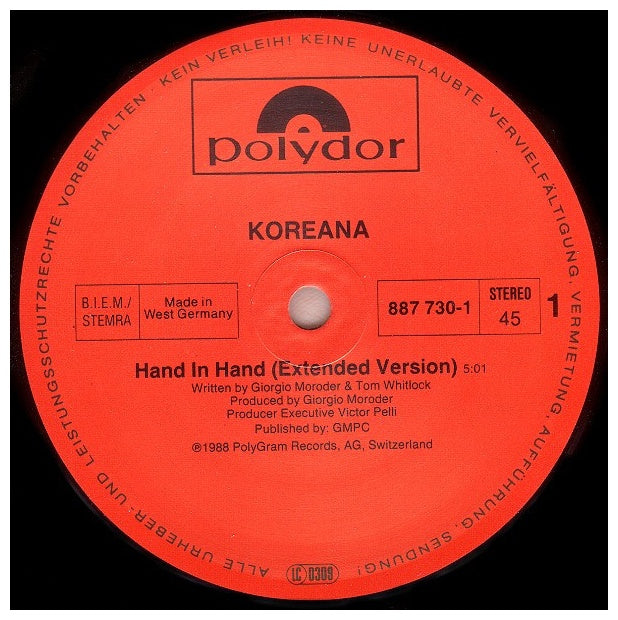 KOREANA - HAND IN HAND (SEUL '88 OLYMPIC SONG) | 12" MAXI SINGLE USADO