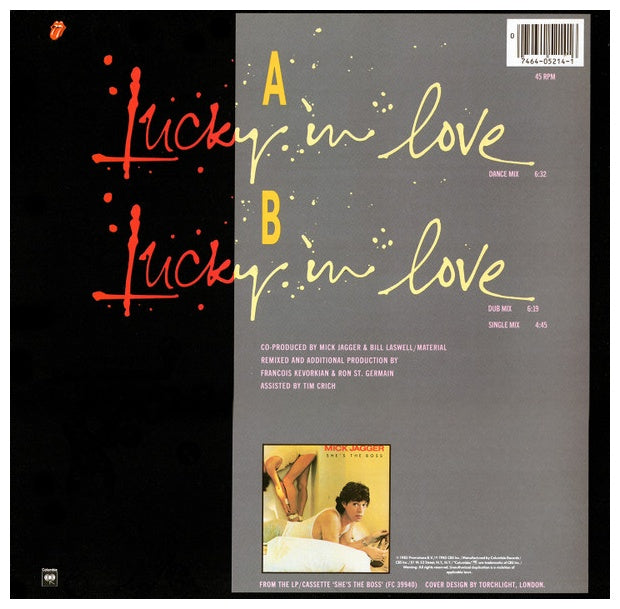 MICK JAGGER - LUCKY IN LOVE | 12" MAXI SINGLE USADO