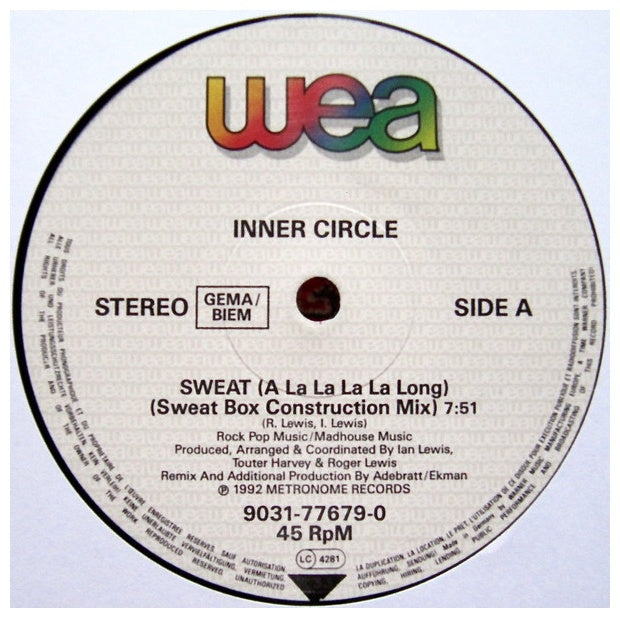 INNER CIRCLE - SWEAT (A LALALALA LONG) | 12" MAXI SINGLE USADO