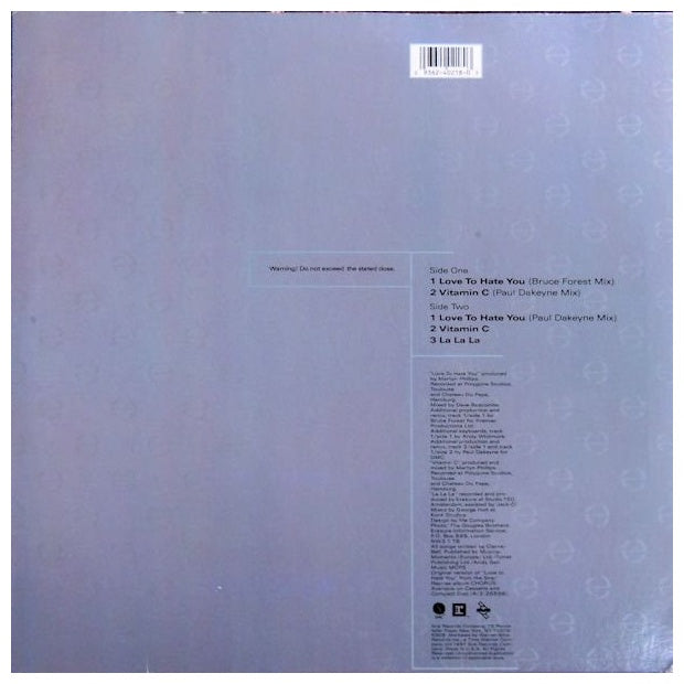 ERASURE - LOVE TO HATE YOU | 12" MAXI SINGLE USADO