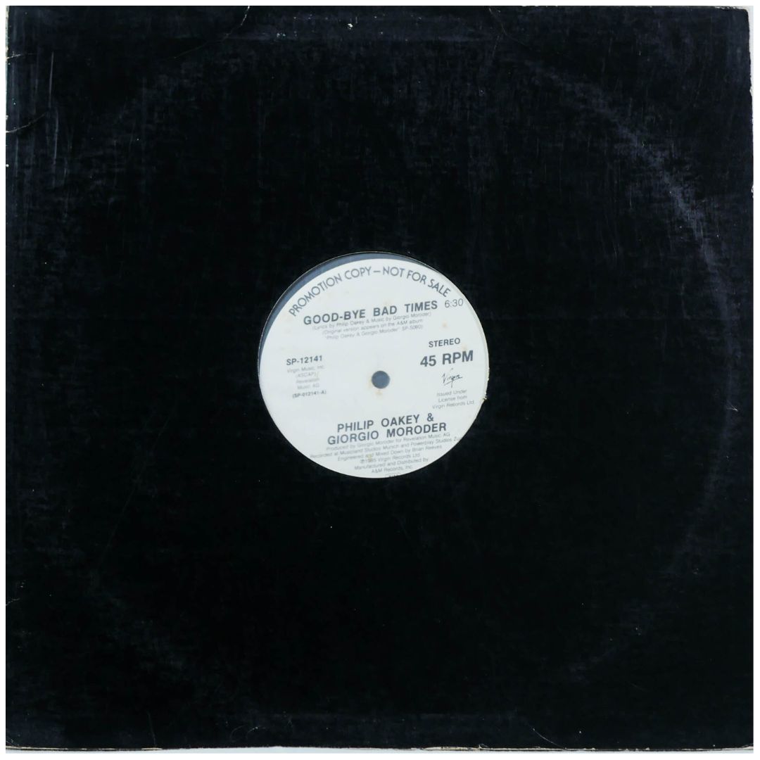 PHILIP OAKEY & GEORGIO MORODER - GOOD-BYE BAD TIMES (PROMO) | 12" MAXI SINGLE USADO