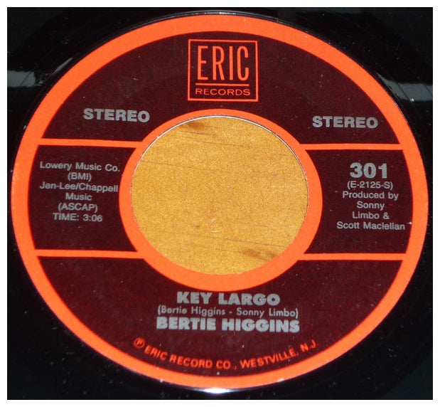 BERTIE HIGGINS - KEY LARGO | 7" SINGLE VINILO USADO