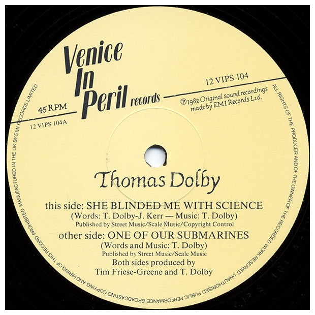 THOMAS DOLBY - SHE BLINDED WITH ME SCIENCE | 12" MAXI SINGLE USADO