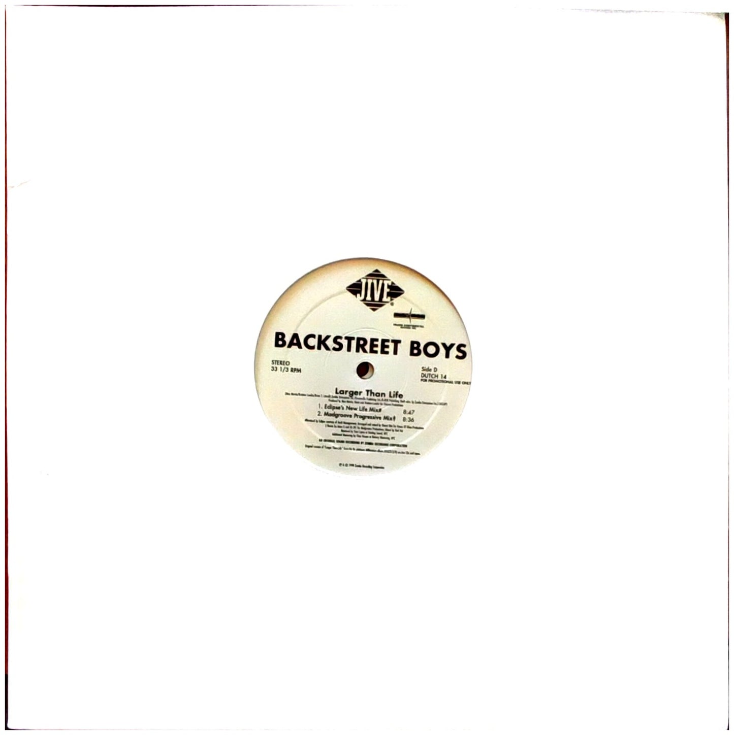 BACKSTREET BOYS - LARGER THAN LIFE (2LP) | 12" MAXI SINGLE USADO