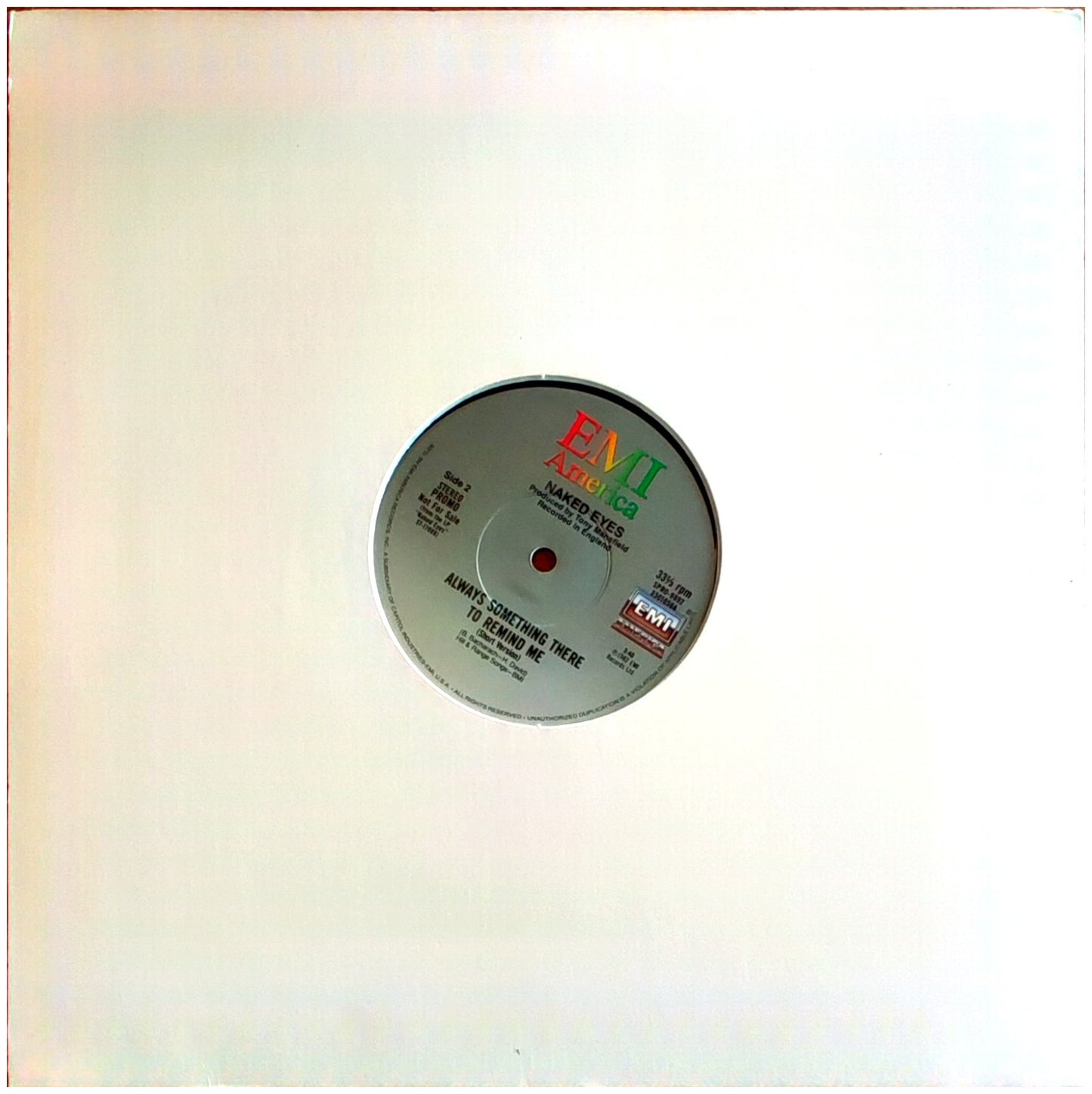 NAKED EYES - ALWAYS SOMETHING THERE TO REMIND ME | 12" MAXI SINGLE USADO
