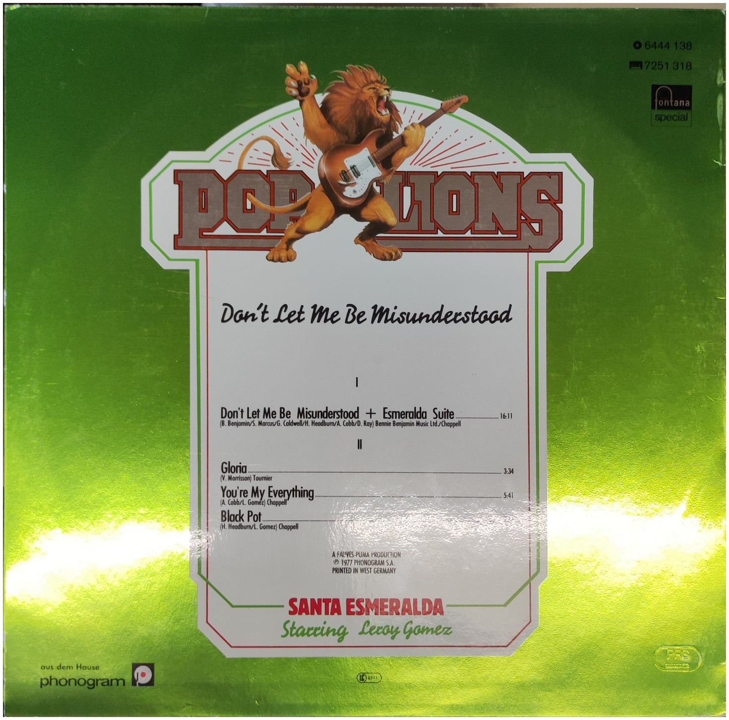 SANTA ESMERALDA - DON'T LET ME BE MISUNDERTOOD | 12" MAXI SINGLE USADO