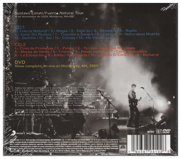GUSTAVO CERATI - FUERZA NATURAL TOUR (2CD+DVD) | CD