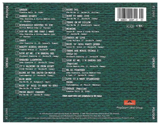 GREASE - O.S.T. | CD USADO