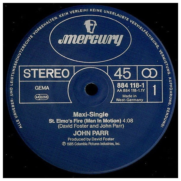 JOHN PARR - ST. ELMO'S FIRE | 12" MAXI SINGLE VINILO USADO