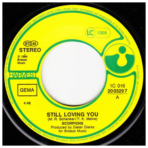 SCORPIONS - STILL LOVING YOU | 7" SINGLE USADO