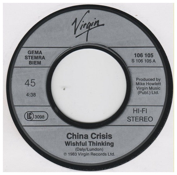 CHINA CRISIS - WISHFUL THINKING | 7" SINGLE USADO