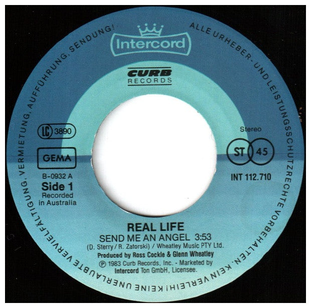REAL LIFE - SEND ME AN ANGEL | 7" SINGLE USADO
