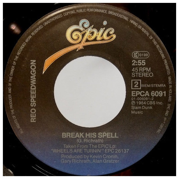 REO SPEEDWAGON - CAN'T FIGHT THIS FEELING | 7" SINGLE USADO