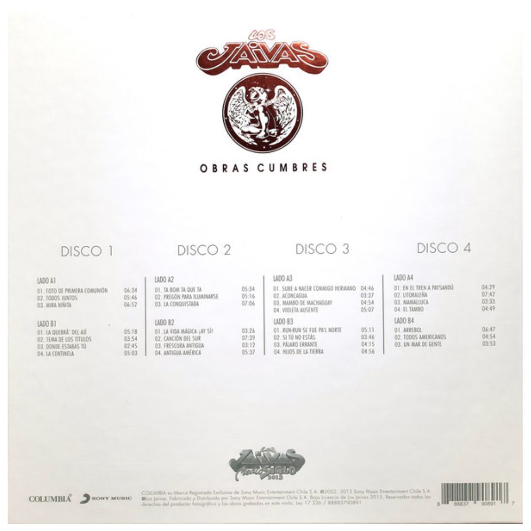 LOS JAIVAS - OBRAS CUMBRES 4LP | VINILO
