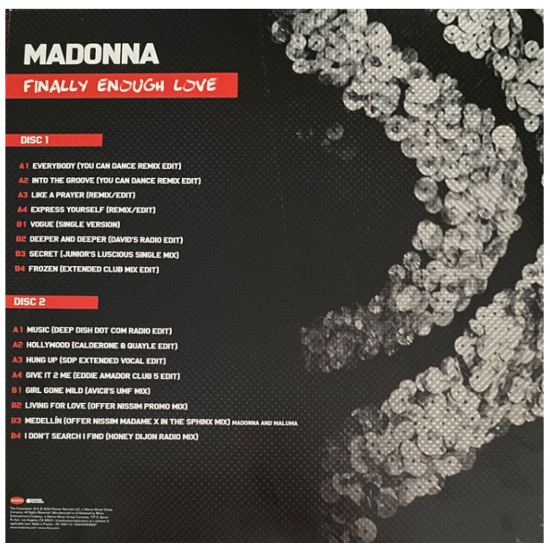 MADONNA – FINALLY ENOUGH LOVE 1S REMIXED (2LP) | VINILO