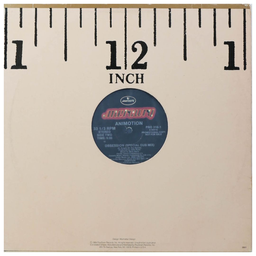 ANIMOTION - OBSESSION | 12" MAXI SINGLE USADO