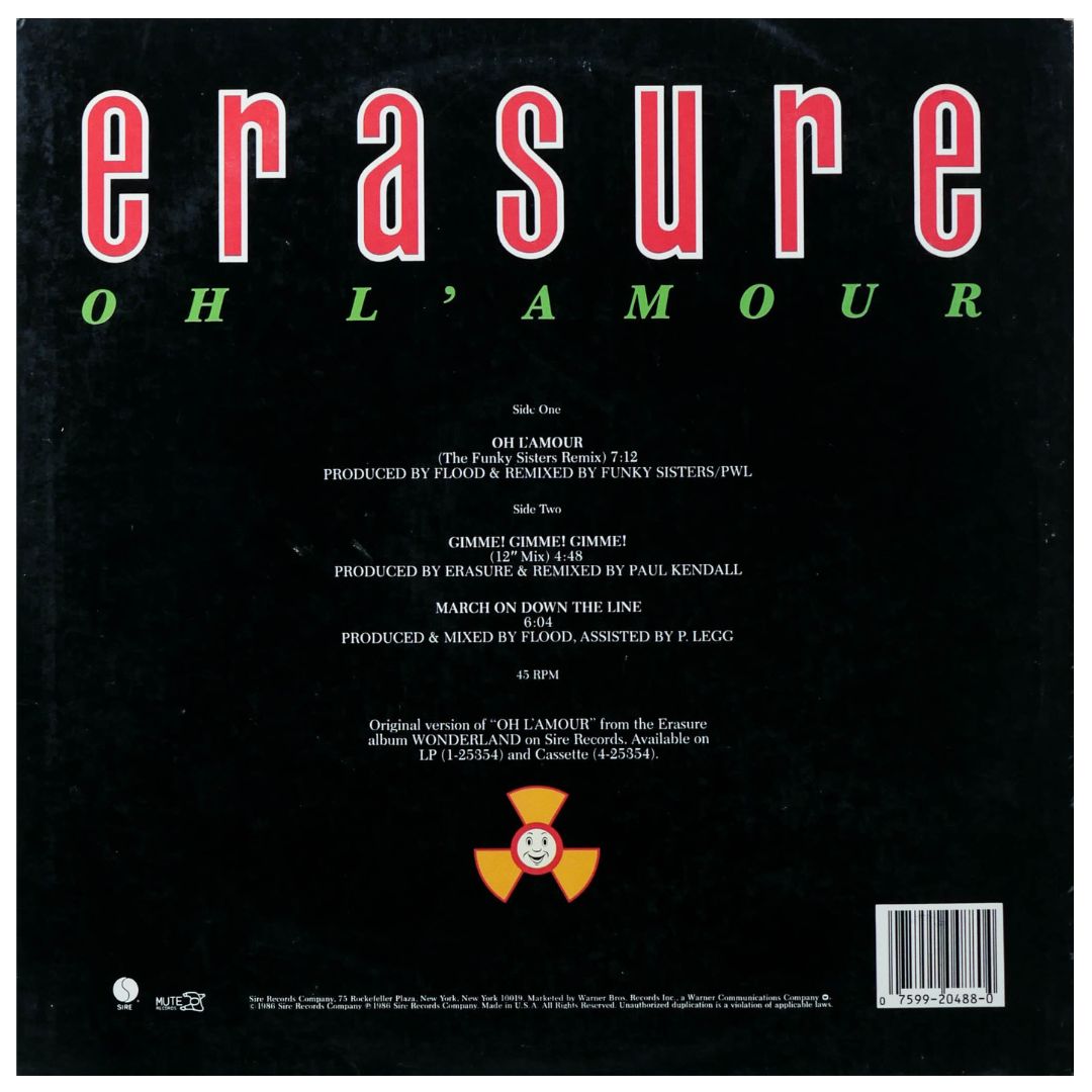 ERASURE - OH L'AMOUR | 12" MAXI SINGLE USADO