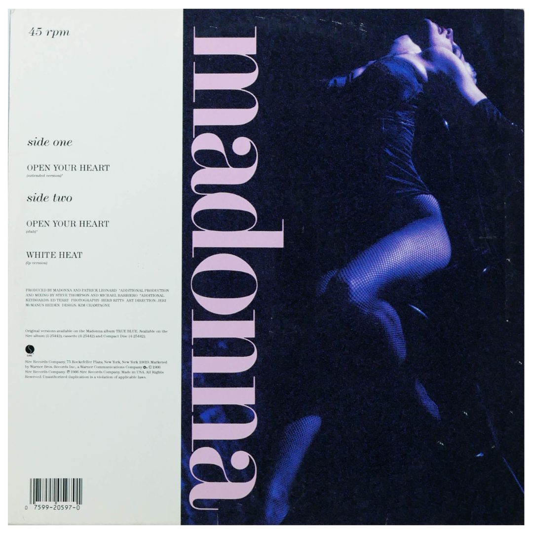 MADONNA - OPEN YOUR HEART | 12" MAXI SINGLE USADO