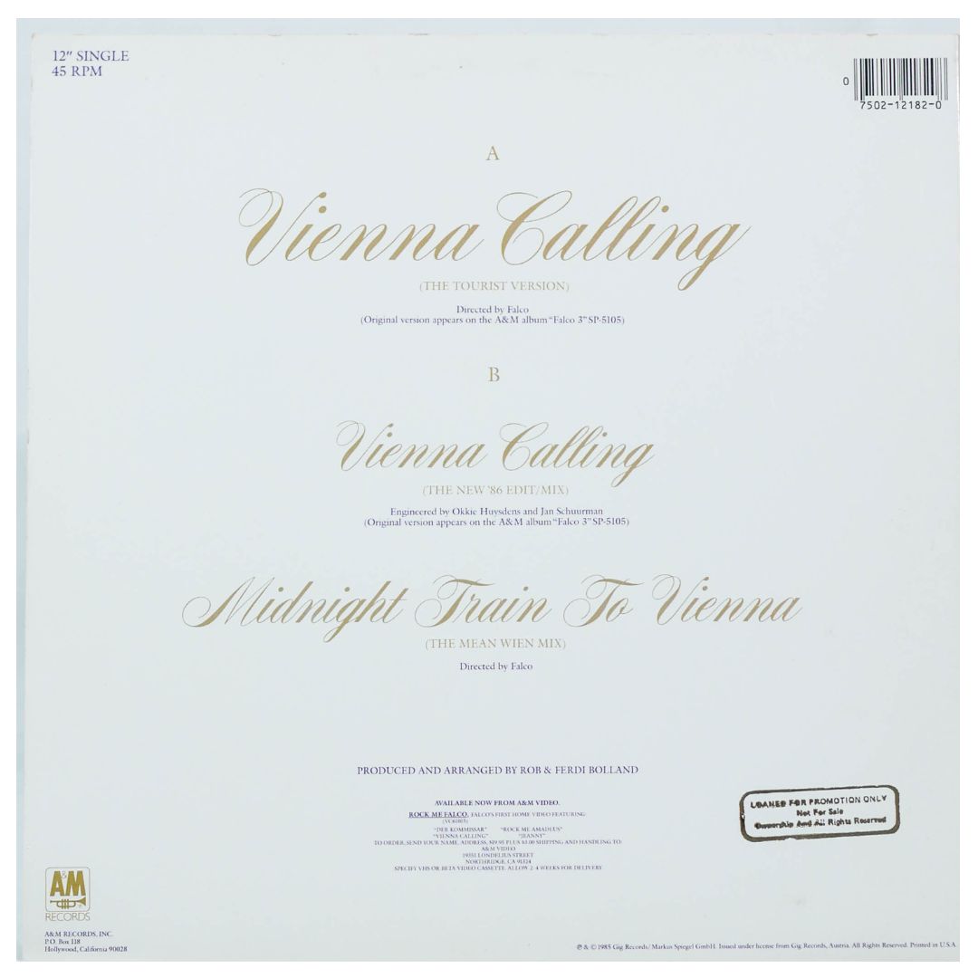 FALCO - VIENNA CALLING | 12" MAXI SINGLE USADO