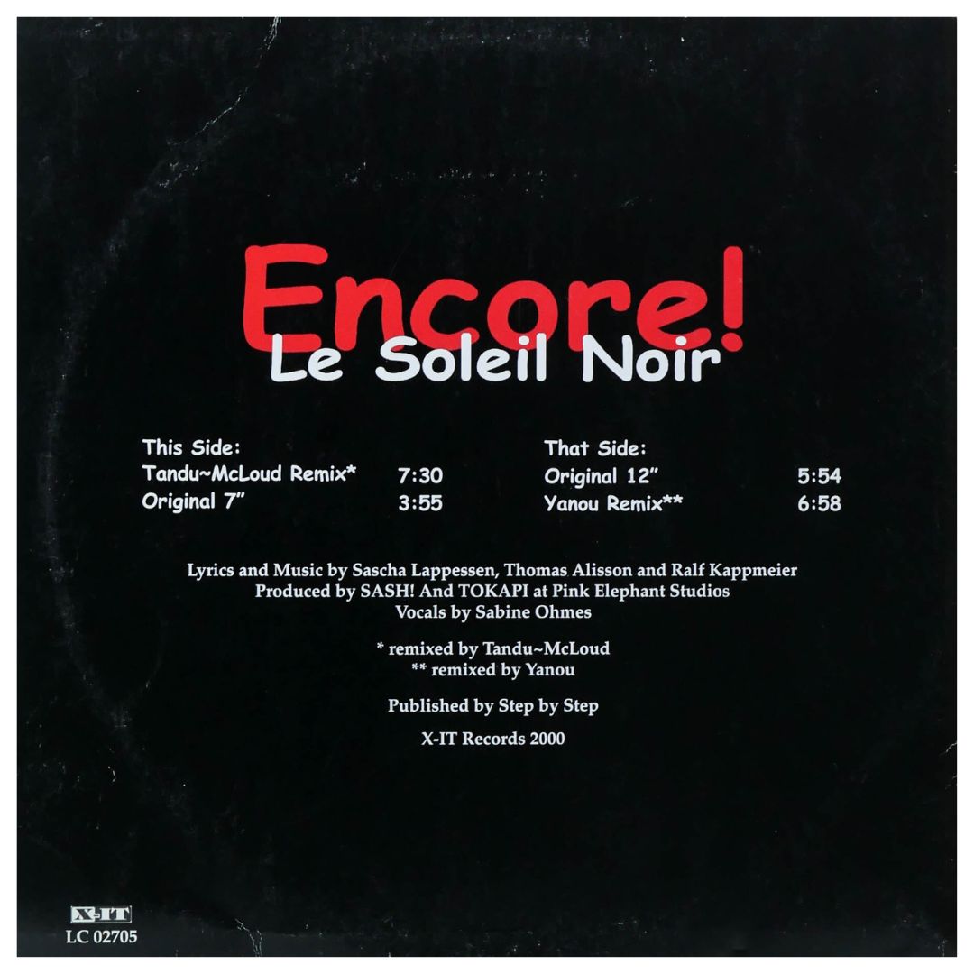 ENCORE! - LE SOLEIL NOIR | 12" MAXI SINGLE USADO