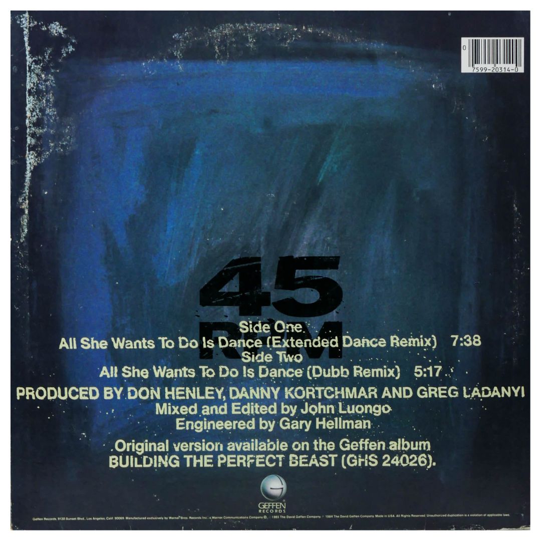 DON HENLEY - ALL SHE WANTS TO DO IS DANCE | 12" MAXI SINGLE USADO