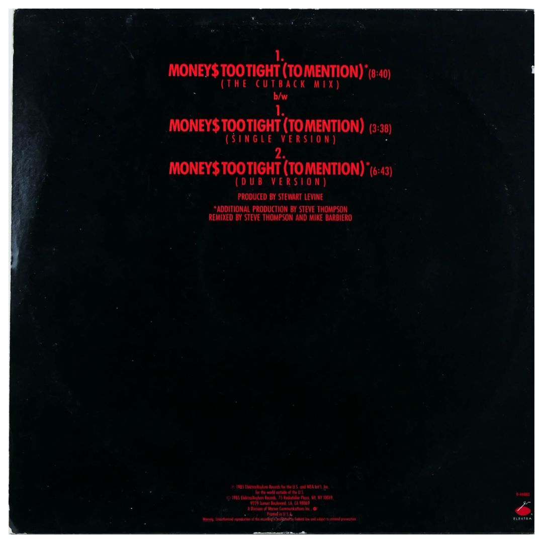 SIMPLY RED - MONEY$ TOO TIGHT (TO MENTION) | 12" MAXI SINGLE USADO