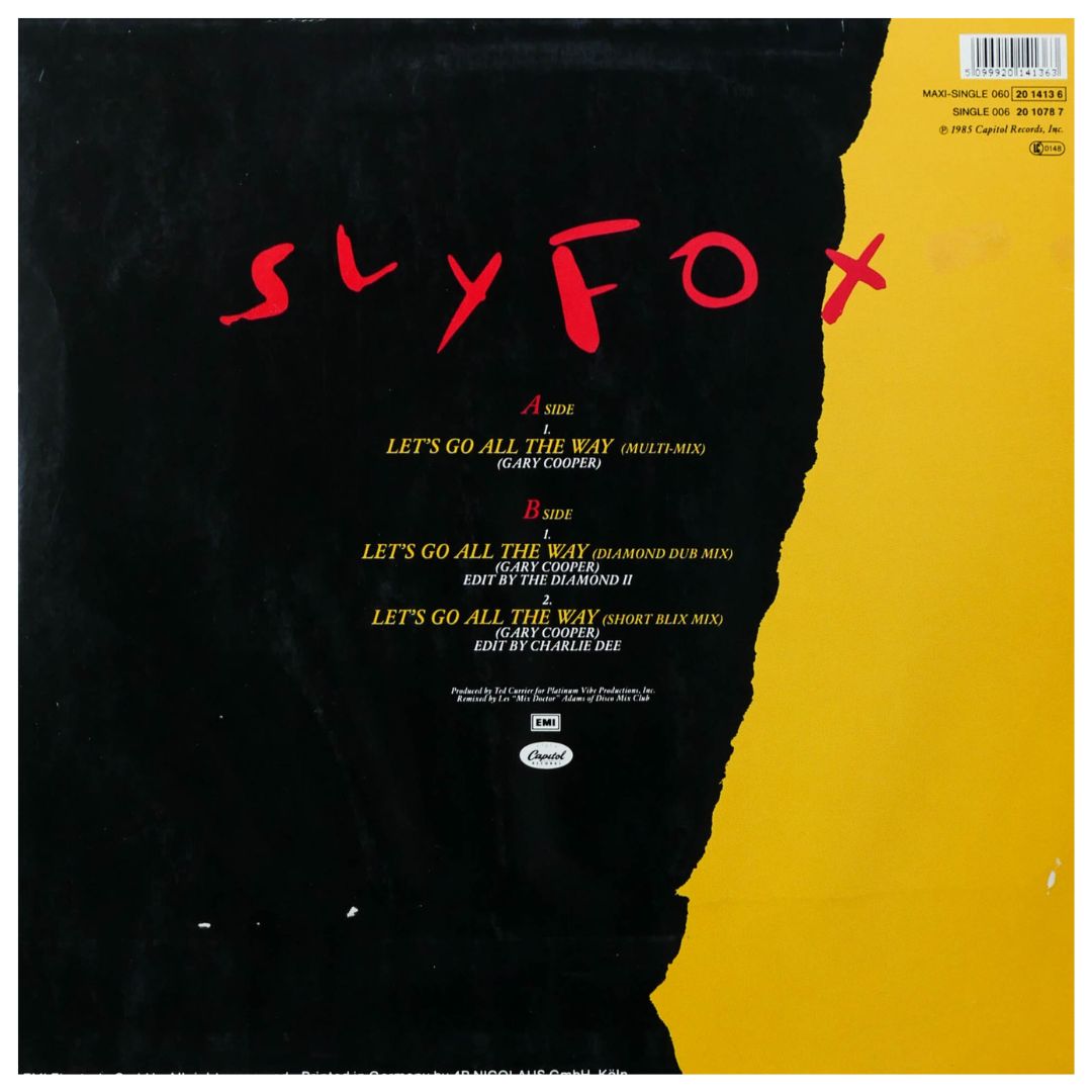 SLY FOX - LET'S GO ALL THE WAY | 12" MAXI SINGLE USADO