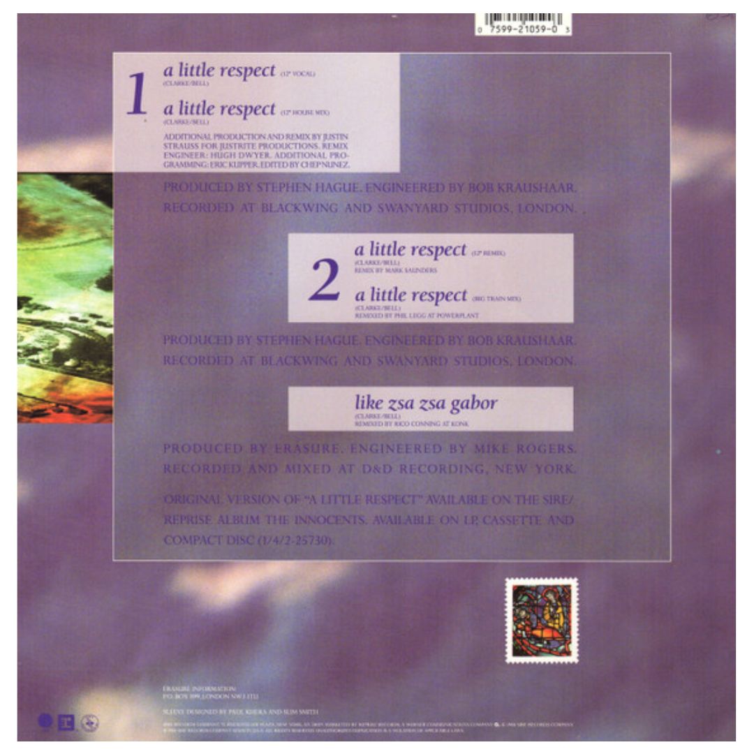 ERASURE - A LITTLE RESPECT | 12" MAXI SINGLE VINILO
