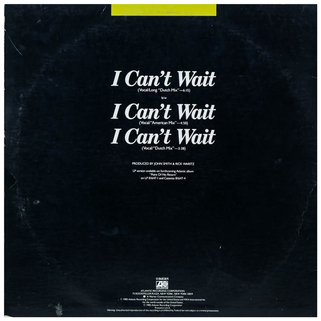 NU SHOOZ - I CAN´T WAIT | 12" MAXI SINGLE USADO