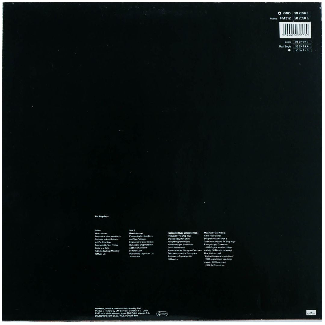 PET SHOP BOYS - HEART (REMIX) | 12" MAXI SINGLE USADO