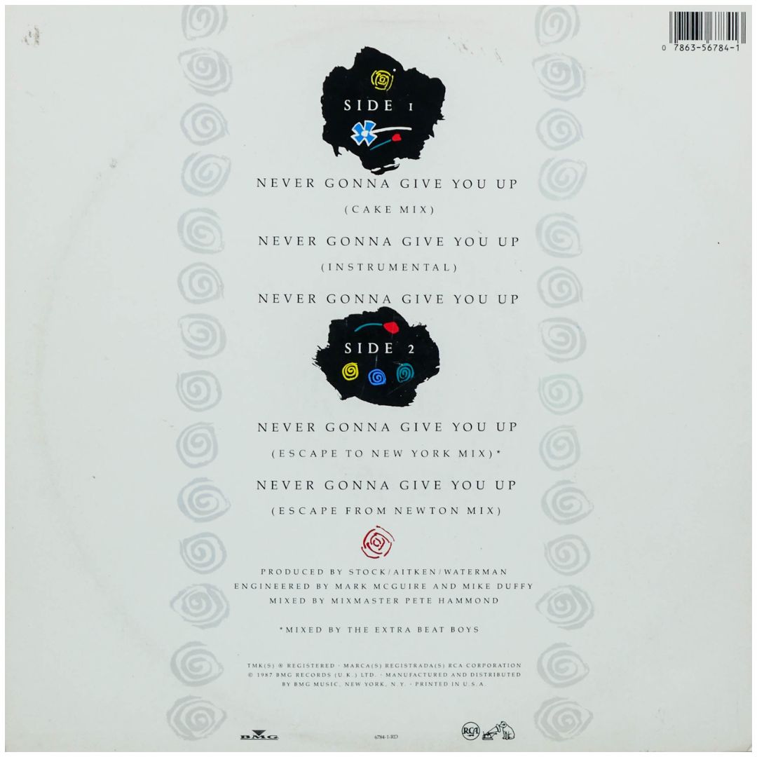 RICK ASTLEY - NEVER GONNA GIVE YOU UP | 12" MAXI SINGLE USADO
