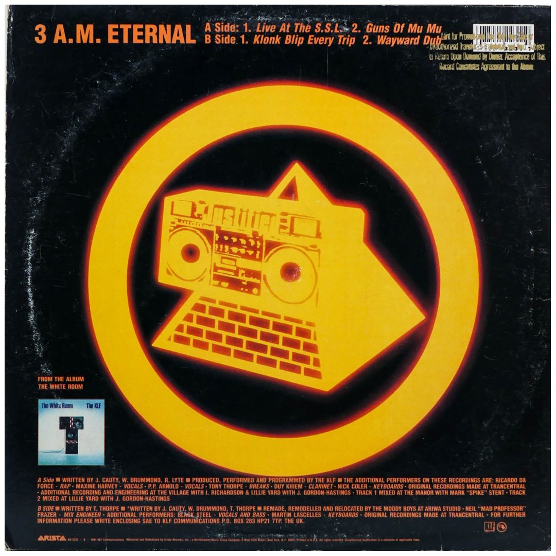 THE KLF - 3 AM ETERNAL | 12" MAXI SINGLE USADO