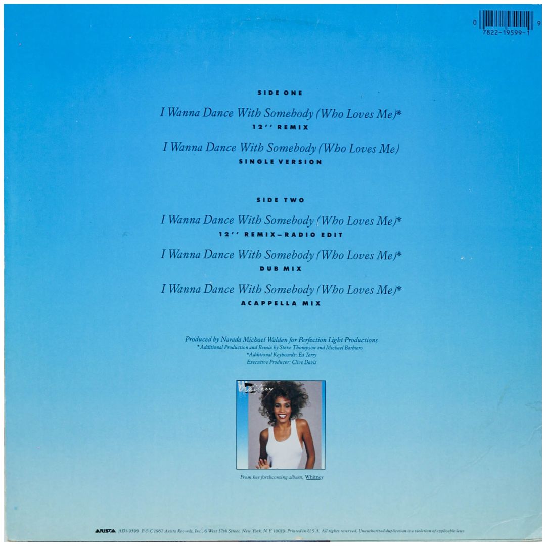 WHITNEY HOUSTON - I WANNA DANCE WITH SOMEBODY (WHO LOVES ME) | 12" MAXI SINGLE USADO