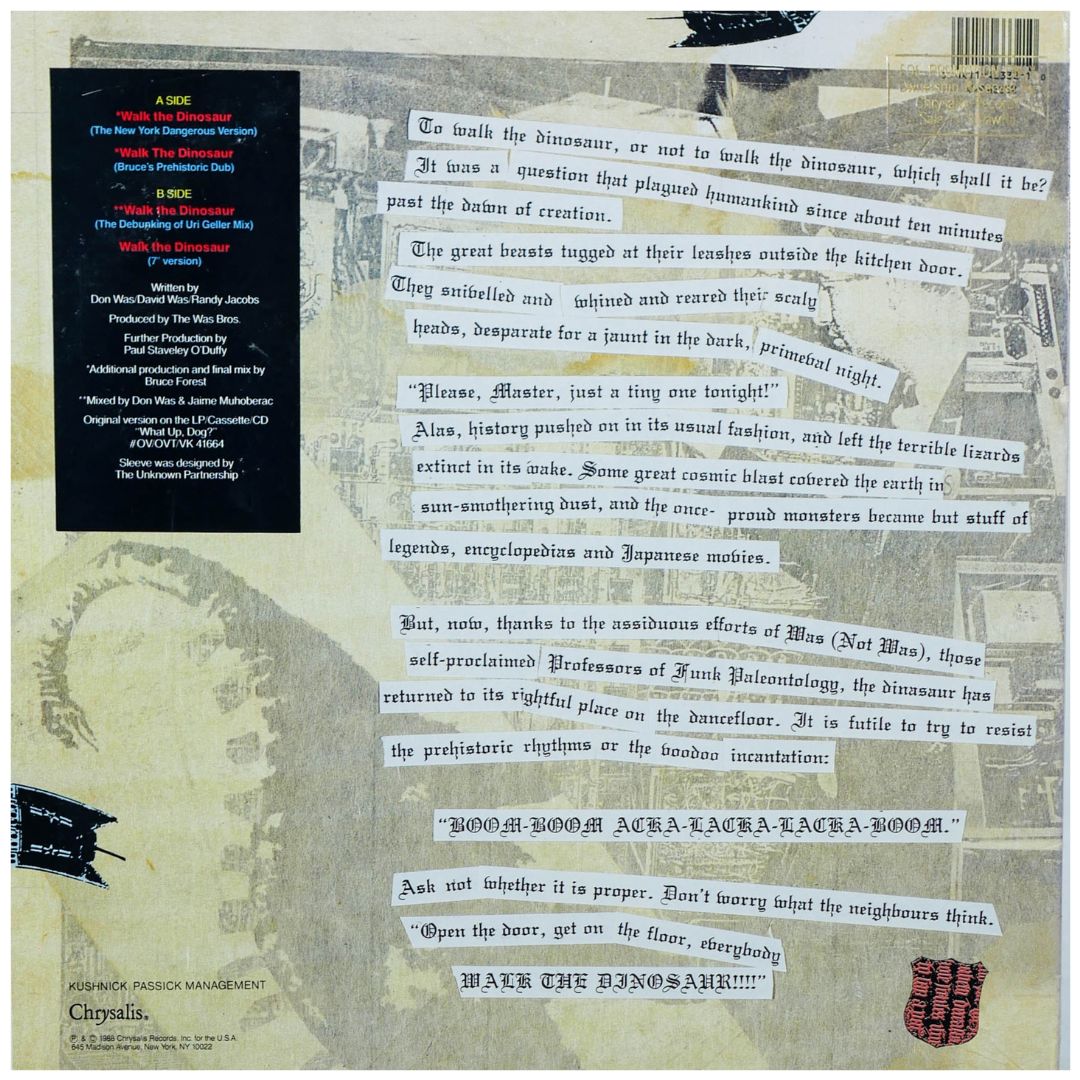 WAS (NOT WAS) - WALK THE DINOSSAUR | 12" MAXI SINGLE USADO
