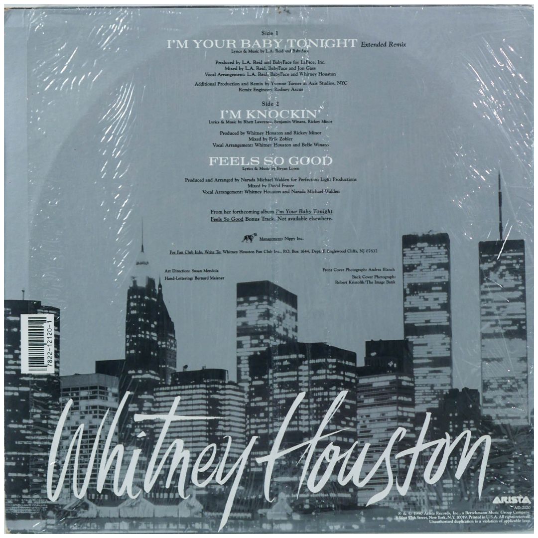 WHITNEY HOUSTON - I'M YOUR BABY TONIGHT | 12" MAXI SINGLE USADO