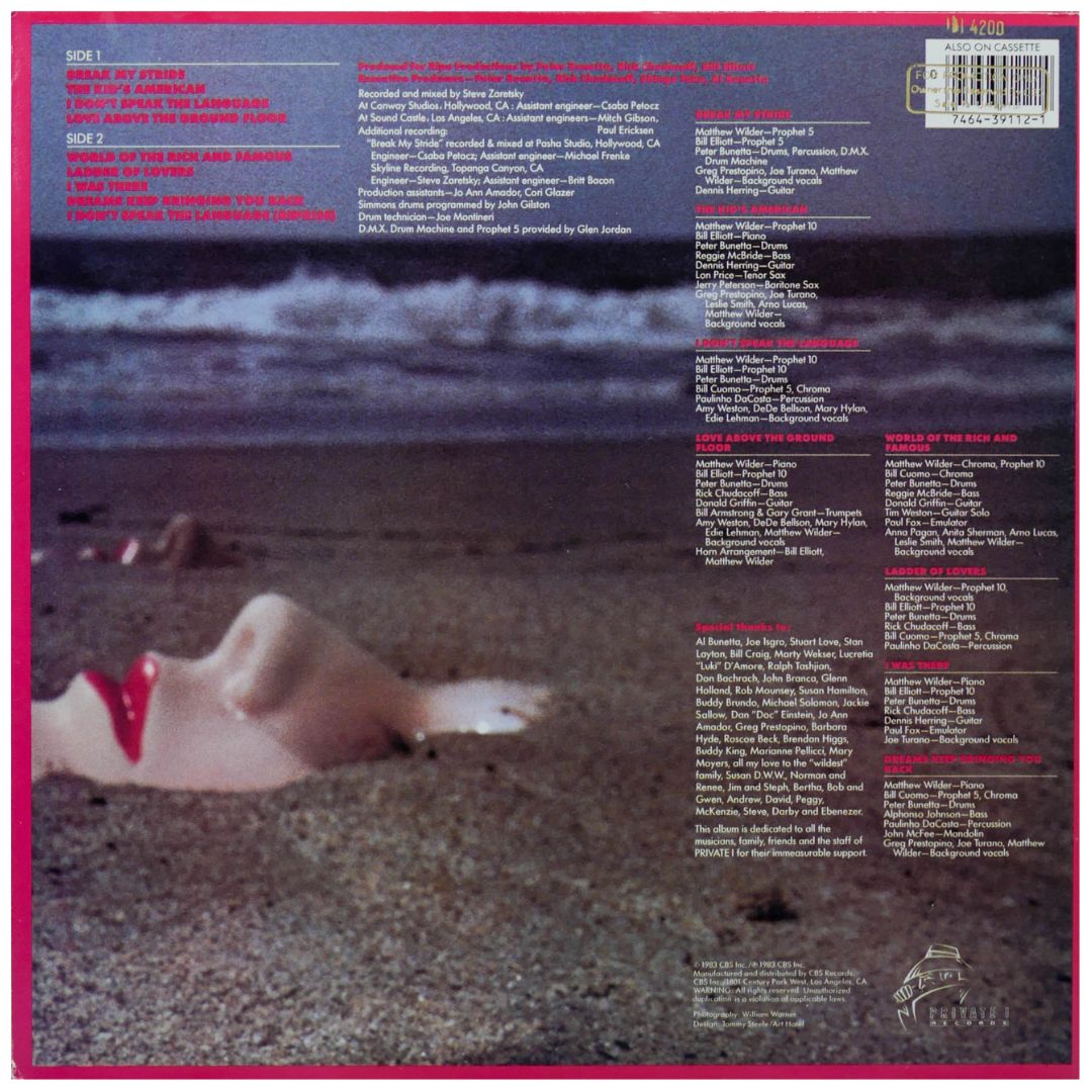 MATTHEW WILDER - I DON'T SPEAK THE LANGUAGE | VINILO USADO