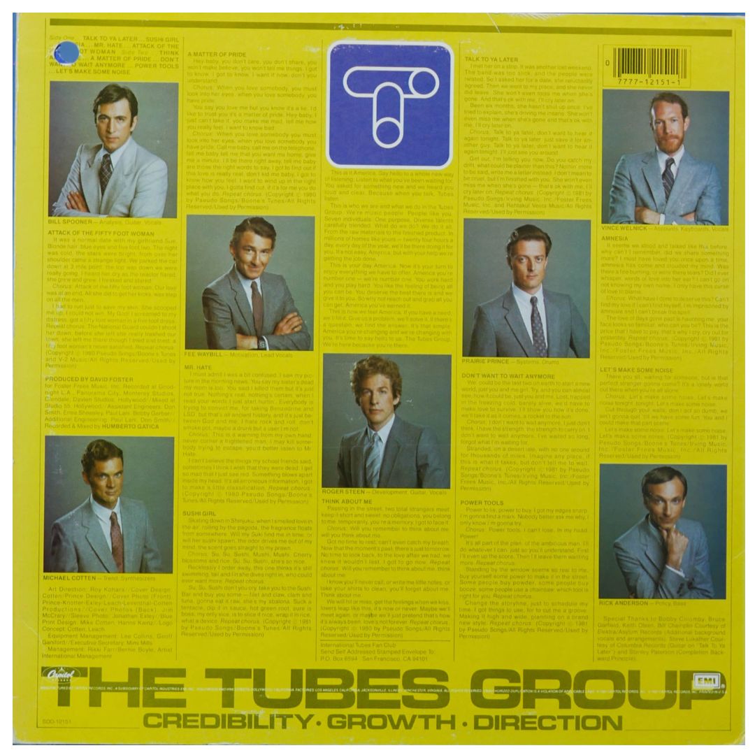 TUBES - THE COMPLETION BACKWARD PRINCIPLE | VINILO USADO