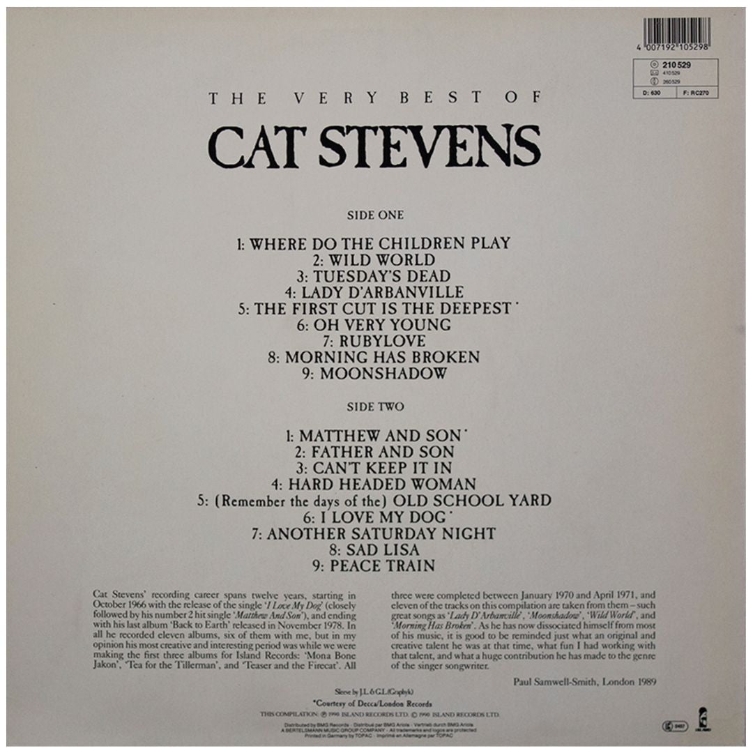 CAT STEVENS - THE VERY BEST | VINILO USADO