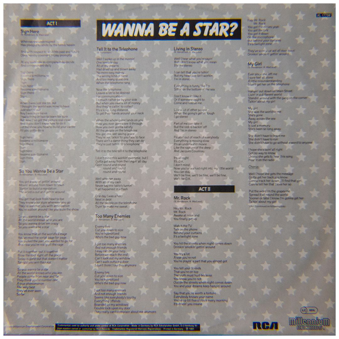 CHILLIWACK - WANNA BE STAR | VINILO USADO