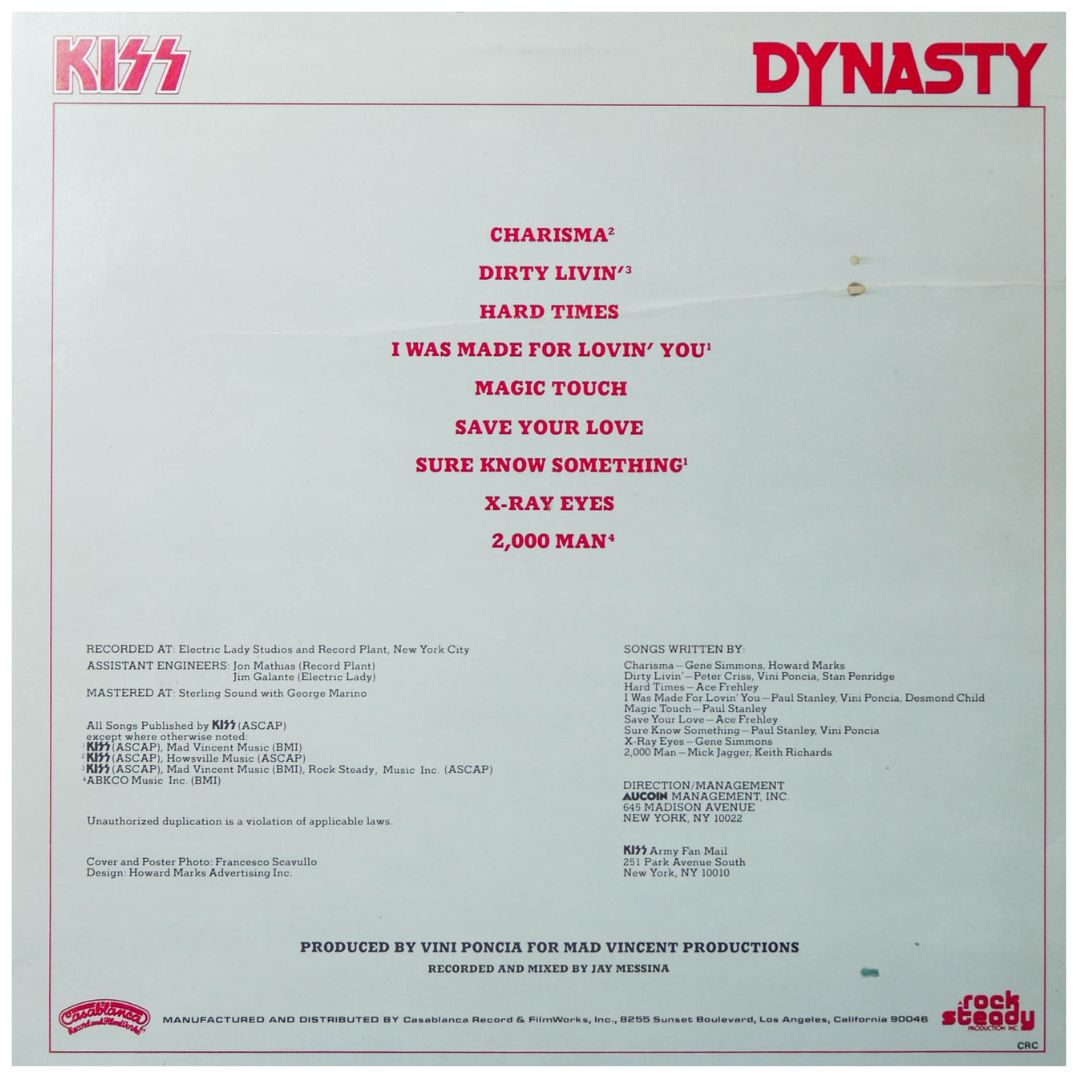 KISS - DYNASTY | VINILO USADO