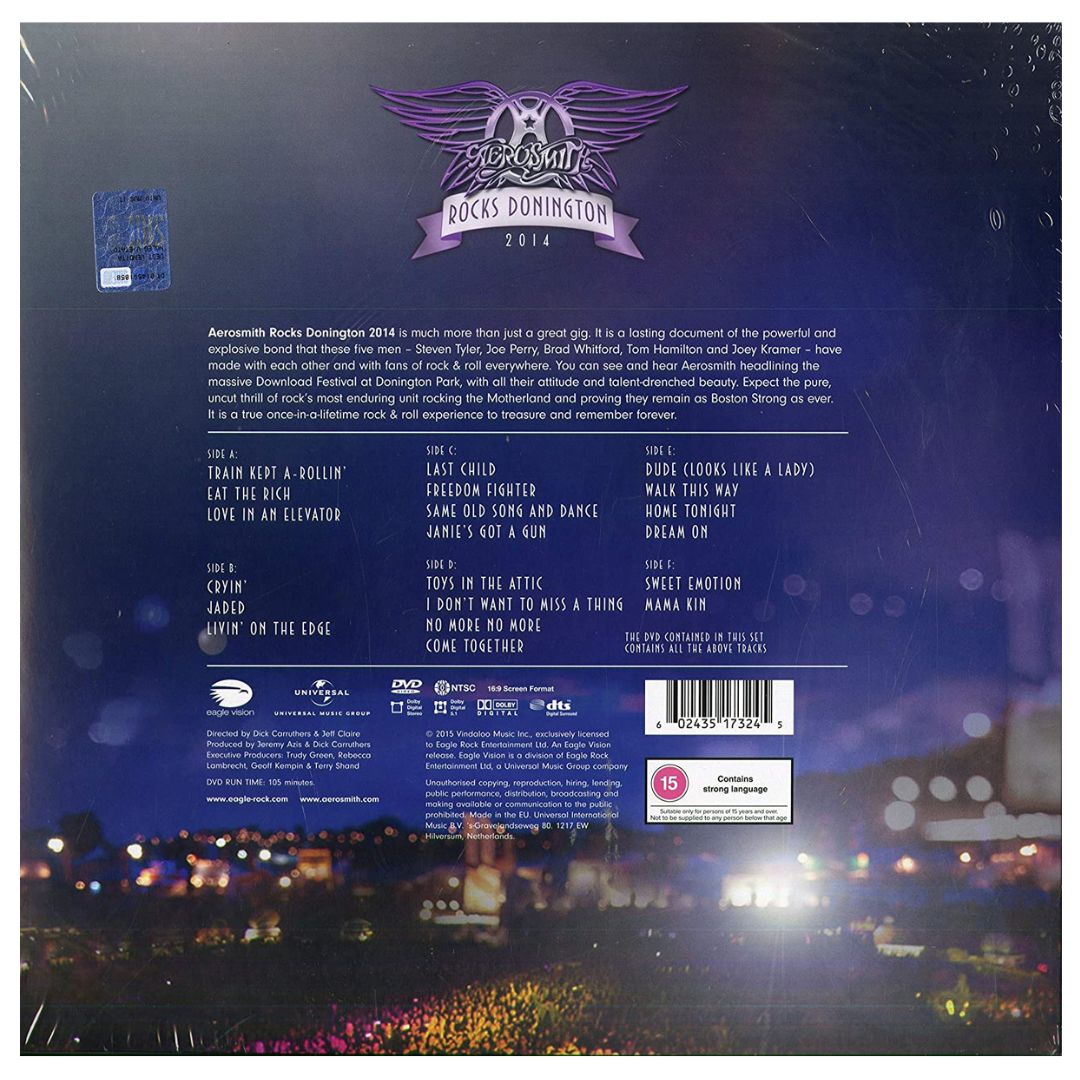 AEROSMITH - ROCKS DONINGTON 2014 (3LP + DVD) | VINILO