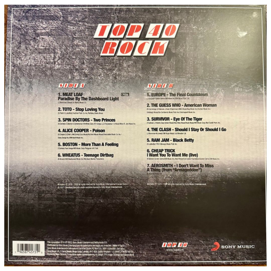 TOP 40 ROCK - TOP 40 ROCK( GREY VINYL) | VINILO