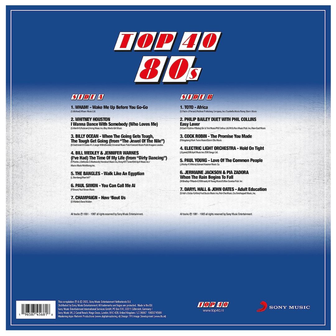 TOP 40 80'S - VARIOUS TOP 40 80'S | VINILO
