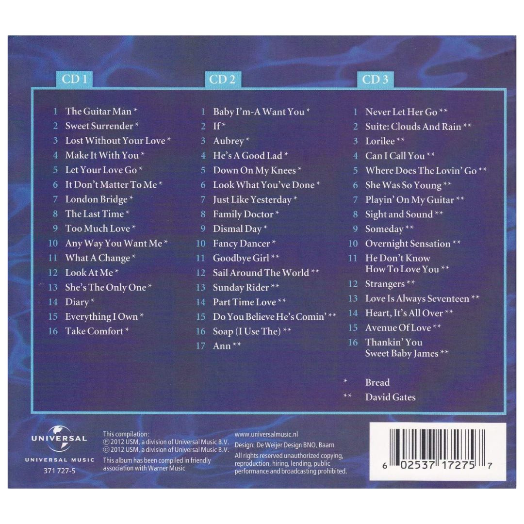 DAVID GATES & BREAD - COLLECTED (3CD) | CD