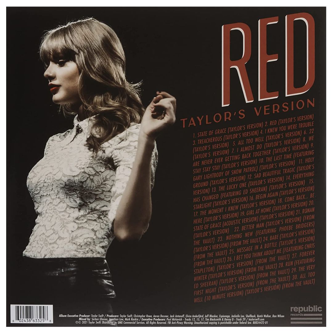 TAYLOR SWIFT - RED (TAYLOR'S VERSION)(4LP) | VINILO