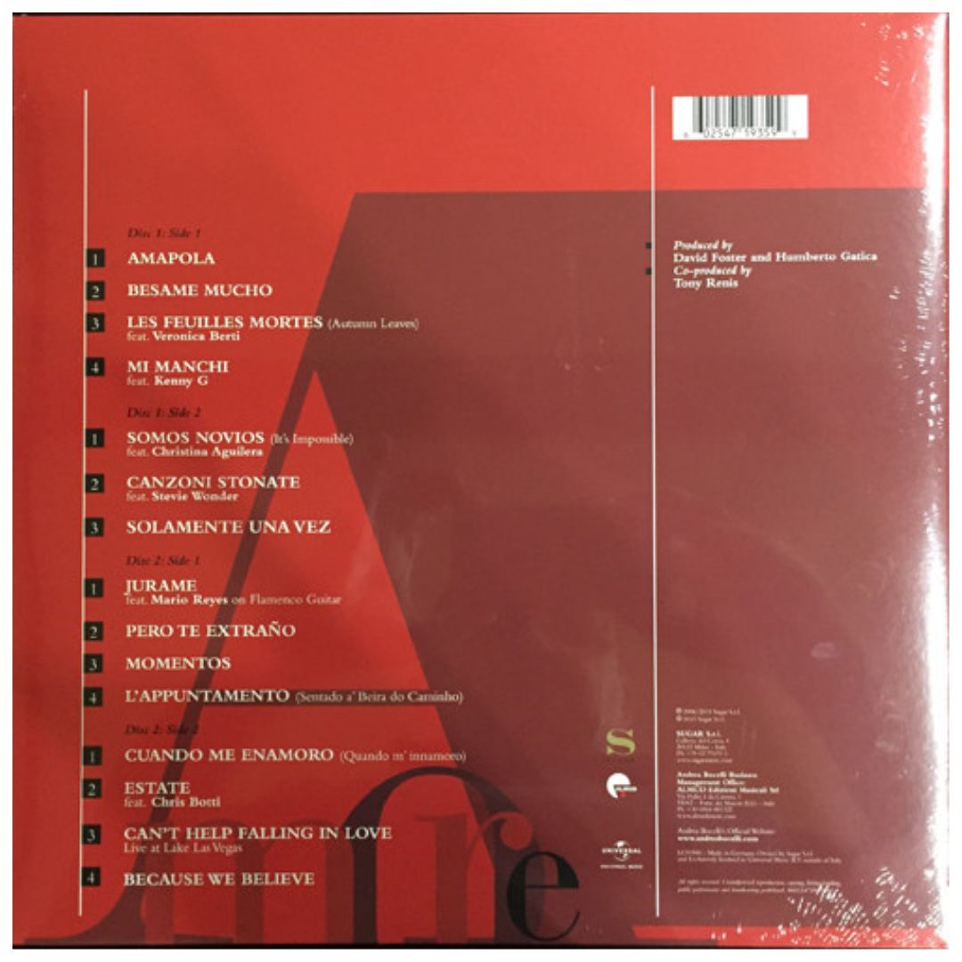 ANDREA BOCELLI - AMORE (2LP) | VINILO