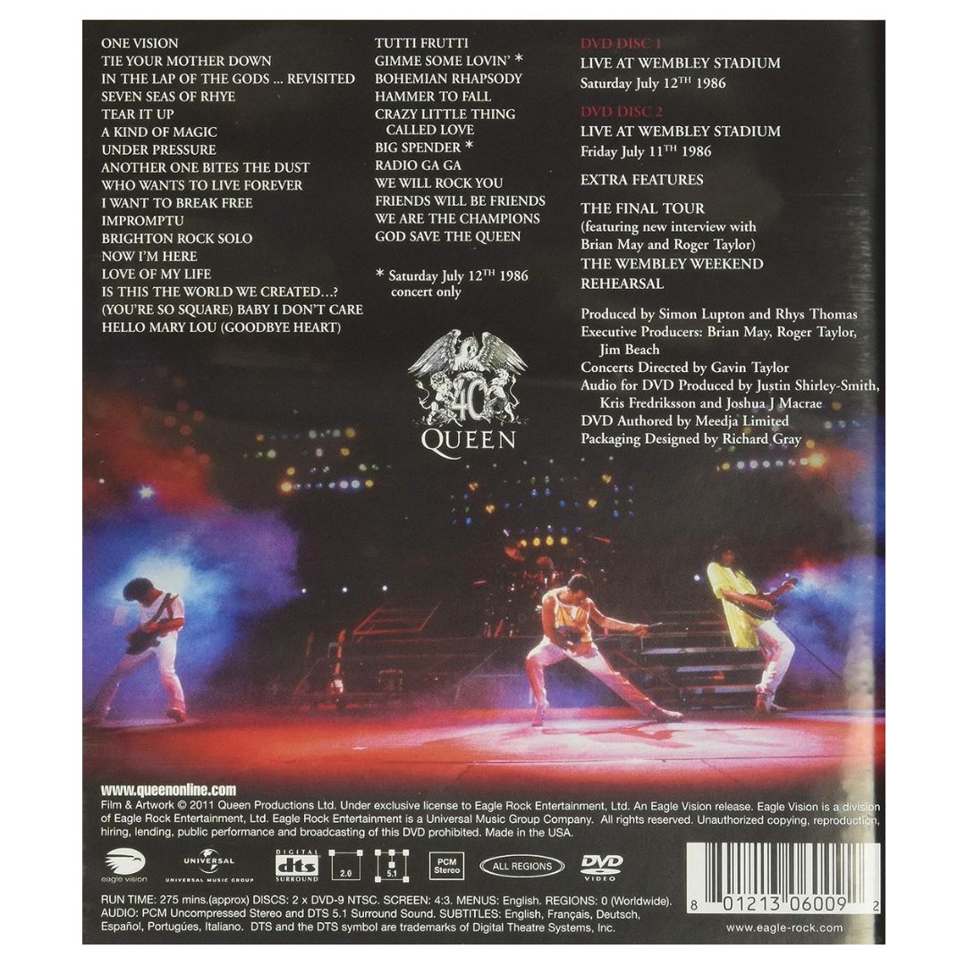 QUEEN - LIVE AT WEMBLEY STADIUM (2DVD) | DVD